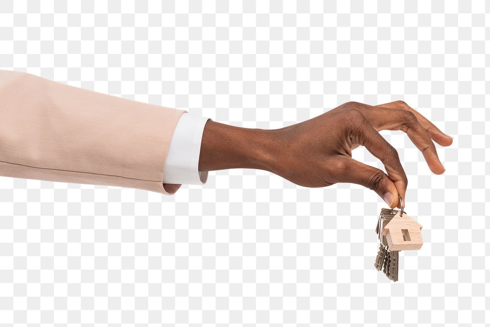 Png Hand holding key mockup real estate agent