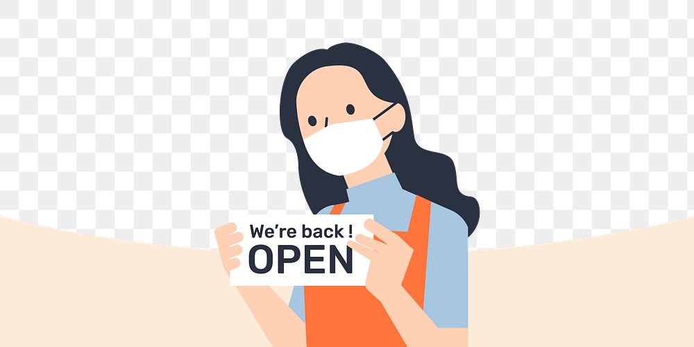 Shop open after lockdown png transparent background