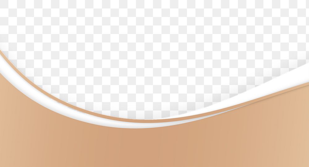 Wavy border png background, modern business design in gold