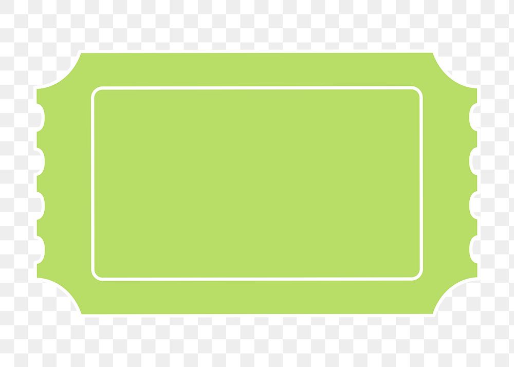 Rectangular green png badge, transparent background