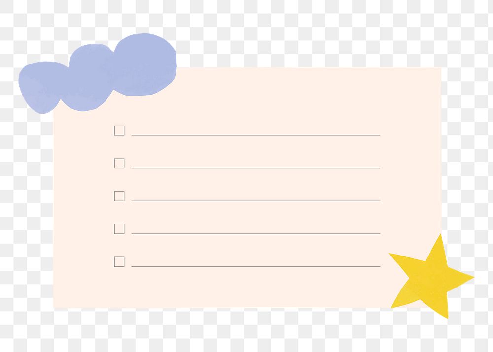 Checklist png sticker on transparent background