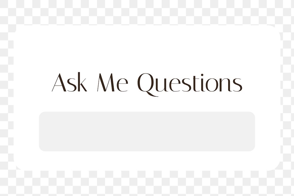 Ask me questions png badge, Instagram interaction