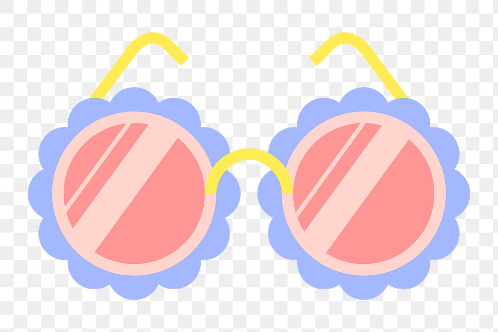 Colorful flower sunglasses sticker | Free PNG Sticker - rawpixel