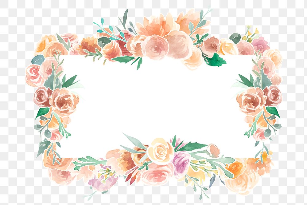 Flower Frame Png Sticker Transparent Free Png Sticker Rawpixel