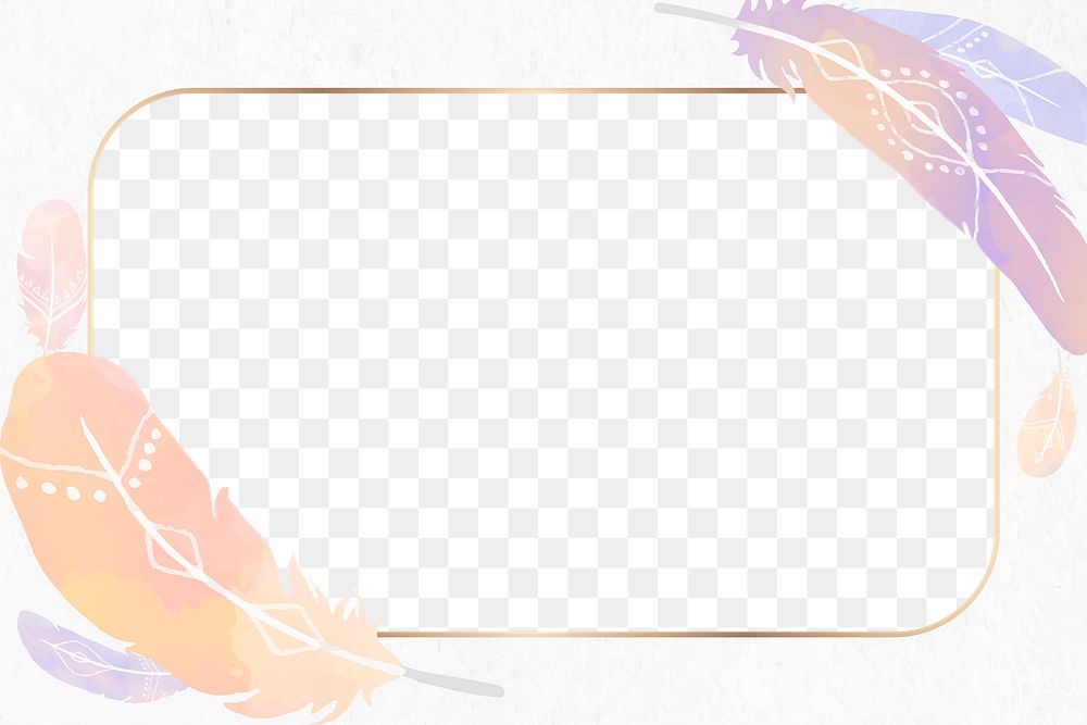 Rectangular Boho style frame png | Free PNG - rawpixel