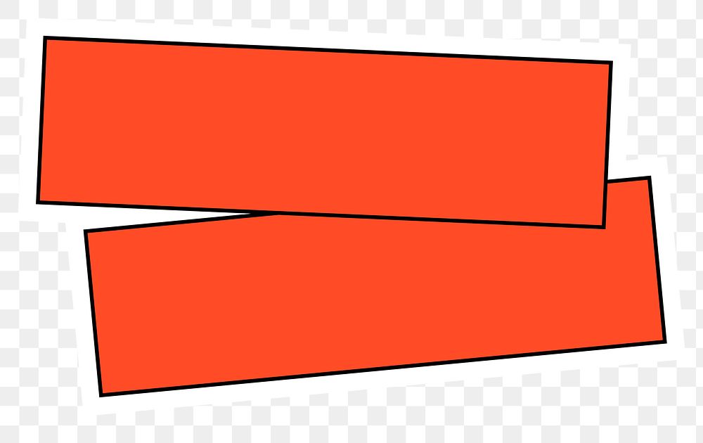 Png frame sticker red label illustration