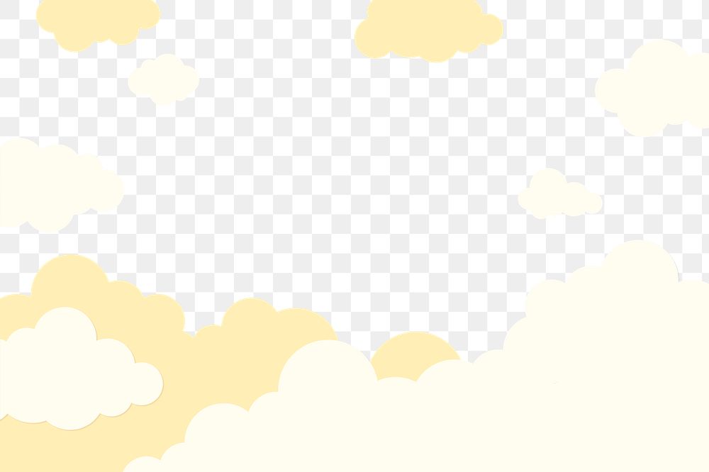 Clouds png, transparent background, 3d collage sticker