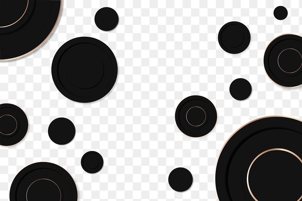 Geometric circle border png black design