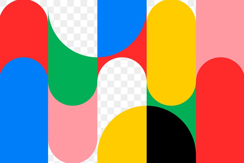 Bauhaus png background, colorful primary color wallpaper