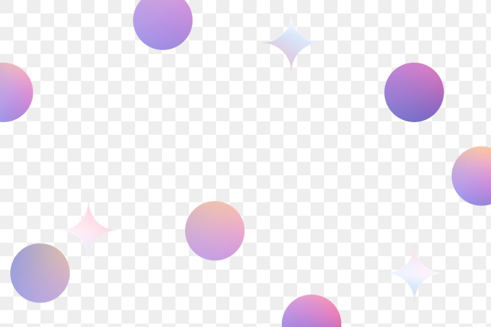 Geometric png background, polka dot pattern in holographic design