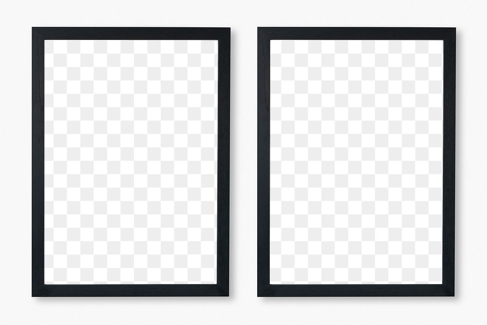 Picture frame png mockup, simple wall decor in transparent design