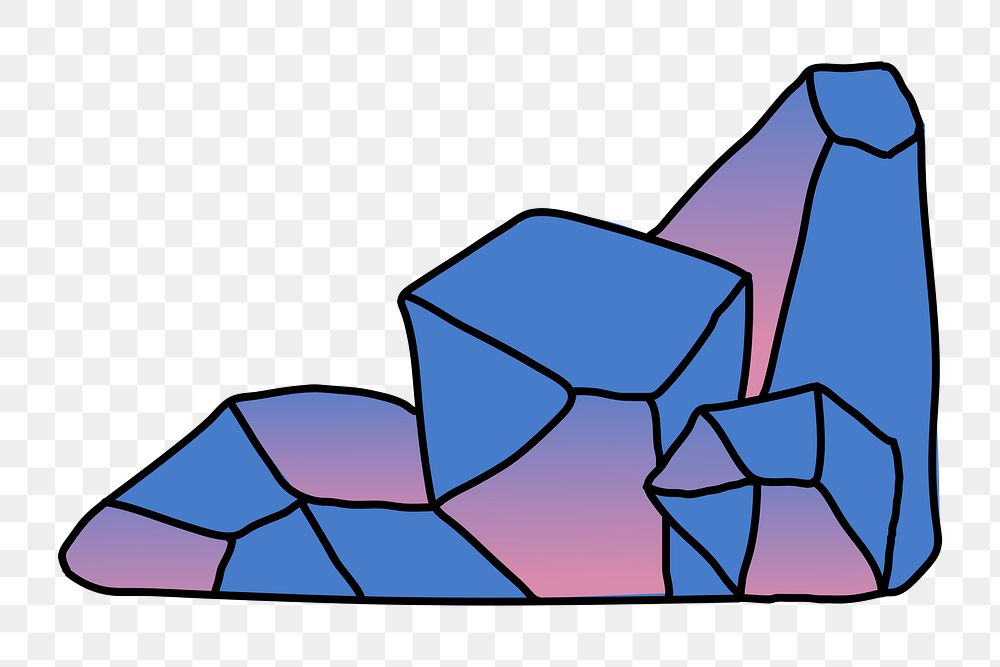 Abstract rock pile png doodle design clipart