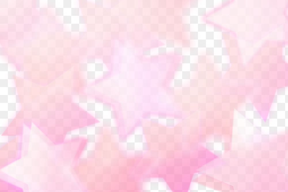 Pink star bokeh png on transparent background
