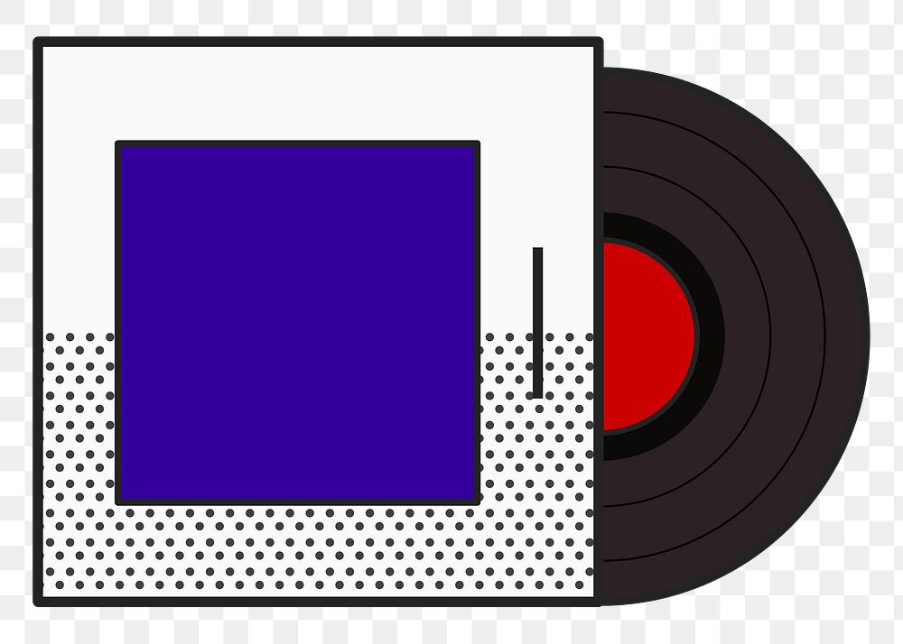 Color pop art vinyle vintage png sticker