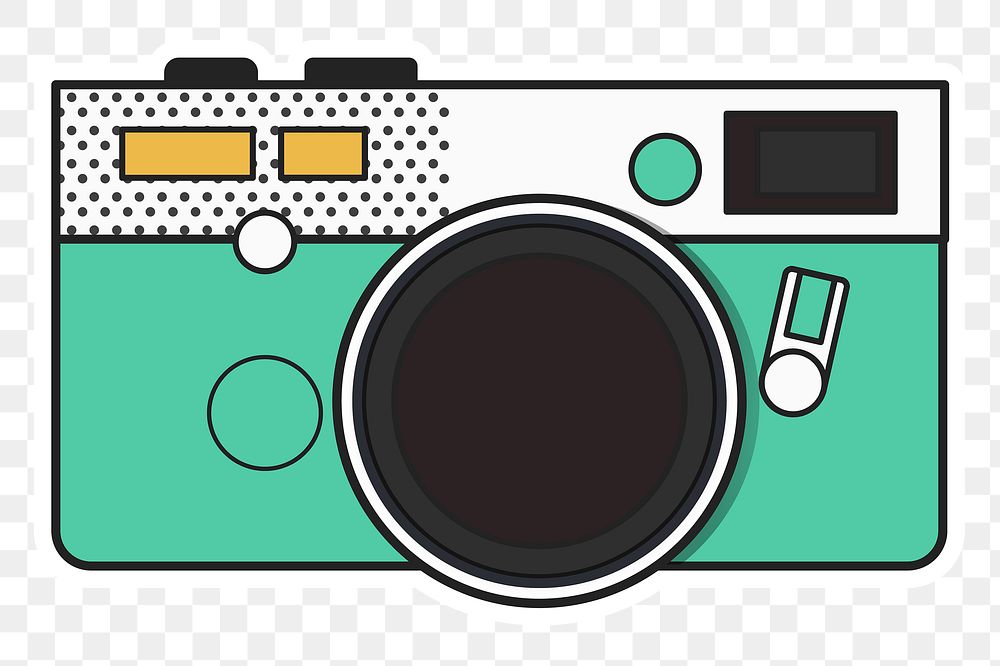 Color pop art film camera Free PNG Sticker rawpixel