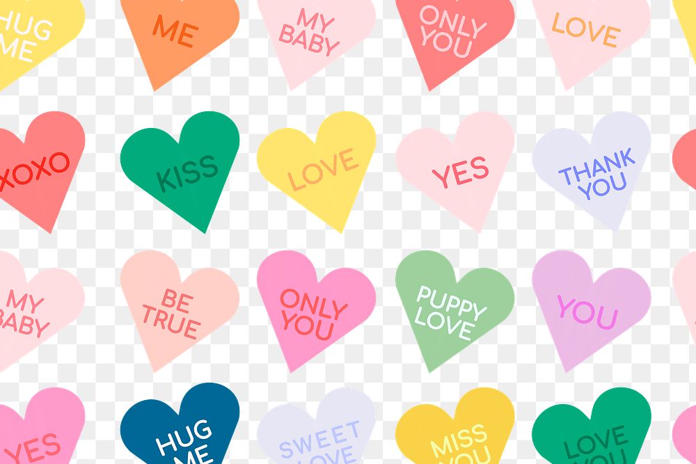 Heart love pattern png transparent