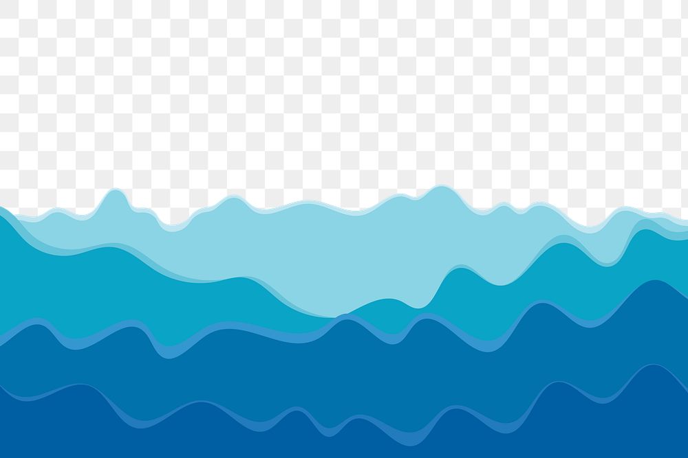 Sea wave png, clip art transparent background