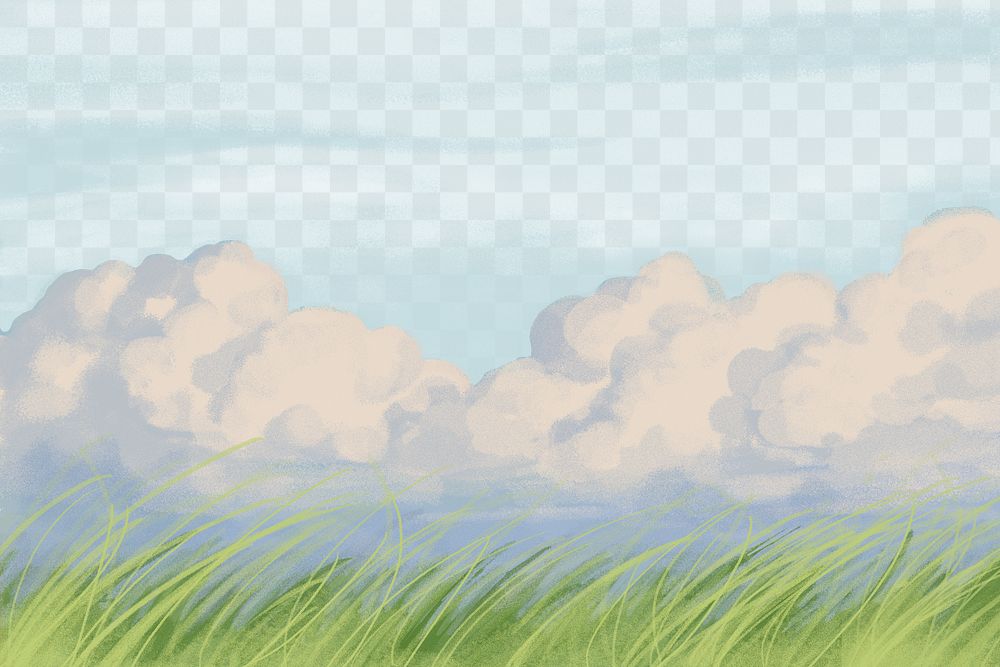 Cloud png background, minimal spring design, transparent background
