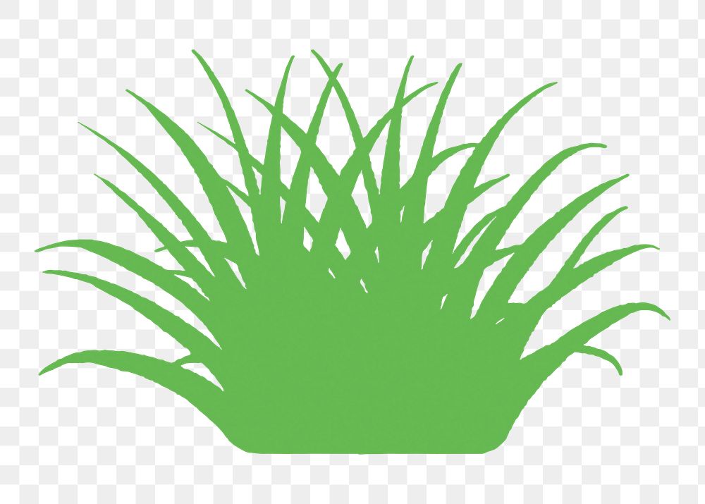 Nature png sticker, minimal grass design, transparent background