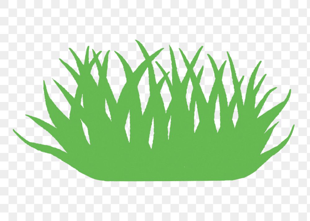 Nature png sticker, minimal grass design, transparent background