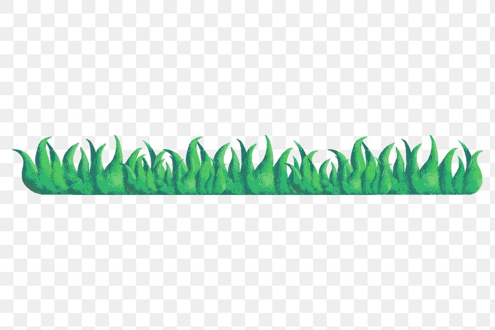 Grass png clipart, semi real digital paint design, transparent background