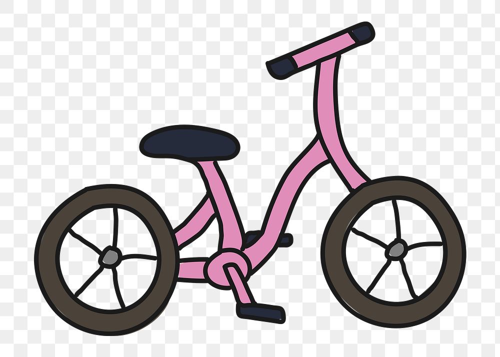 Pink bicycle png sticker, vehicle transparent background