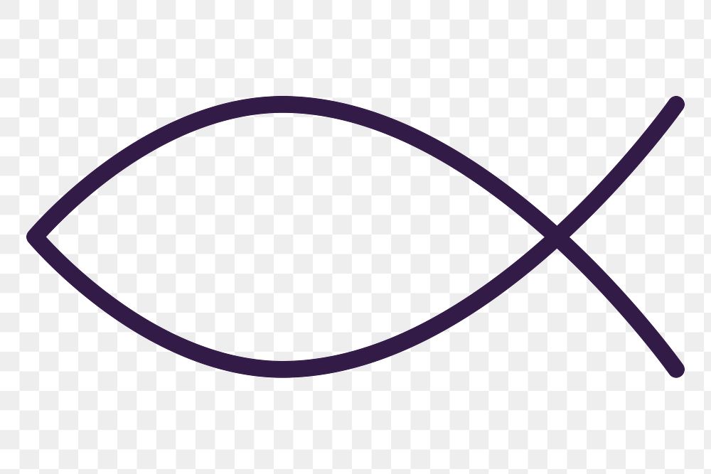 Christian ichthys fish symbol design | Free PNG Sticker - rawpixel