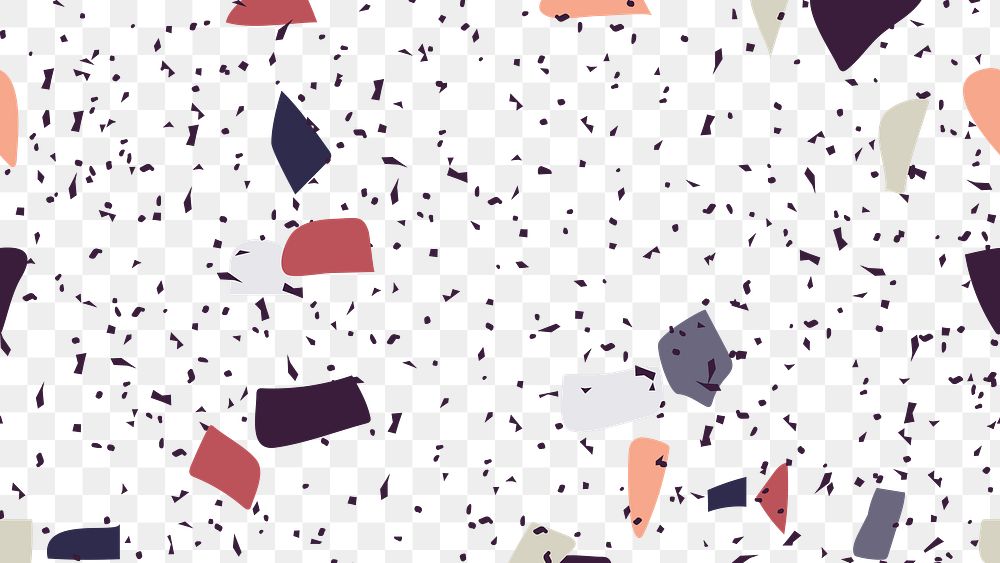 Png colorful terrazzo pattern transparent background