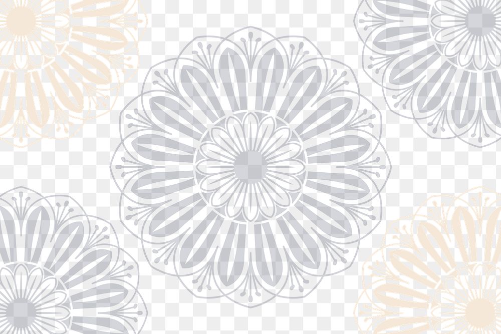Png Islamic floral background on transparent background  