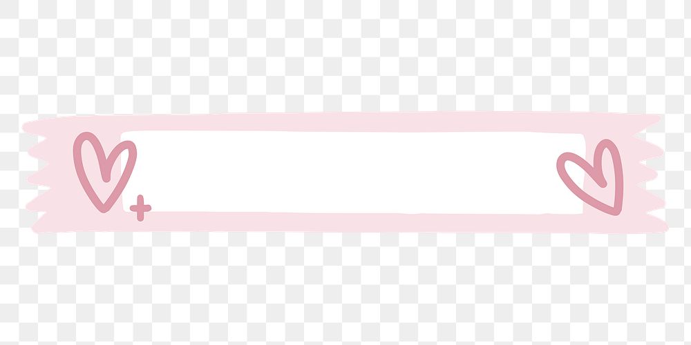Page marker png, pink frame, valentine's stationery collage element, transparent background