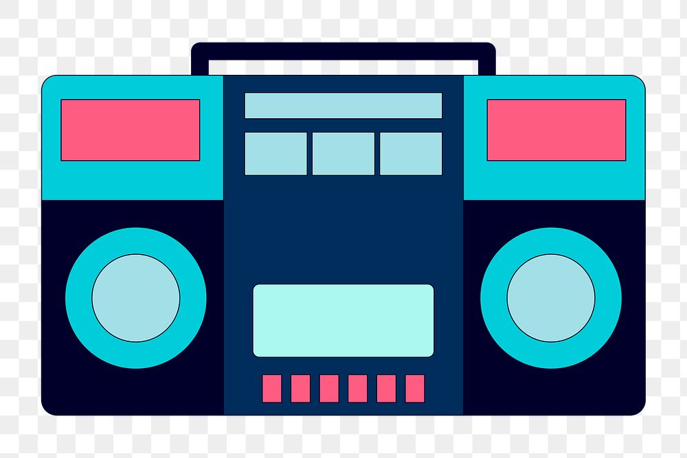 Radio icon on transparent vector