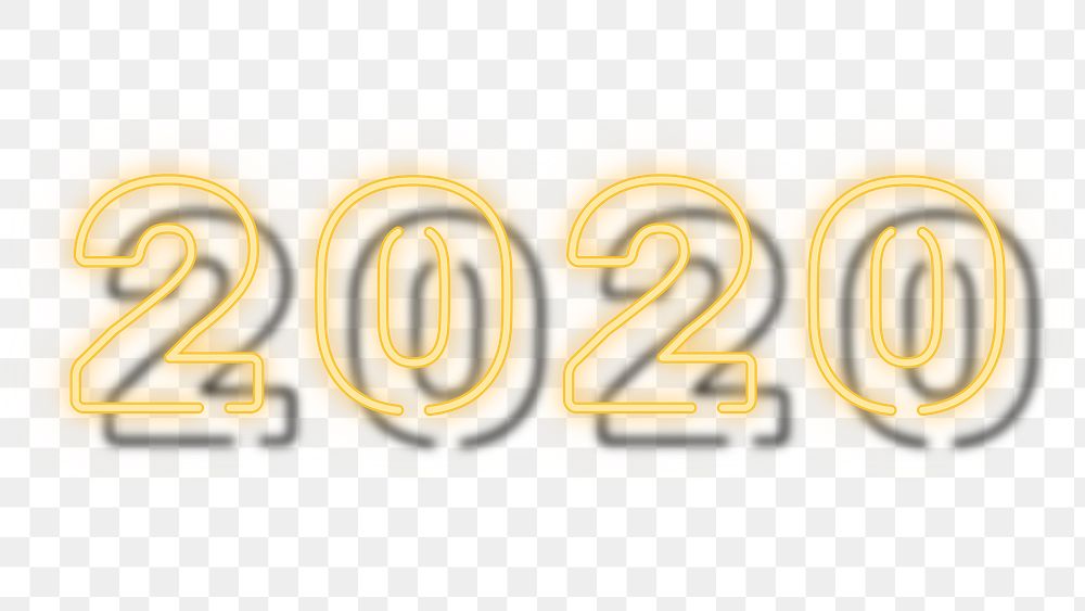 Bright neon yellow 2020 wallpaper transparent png