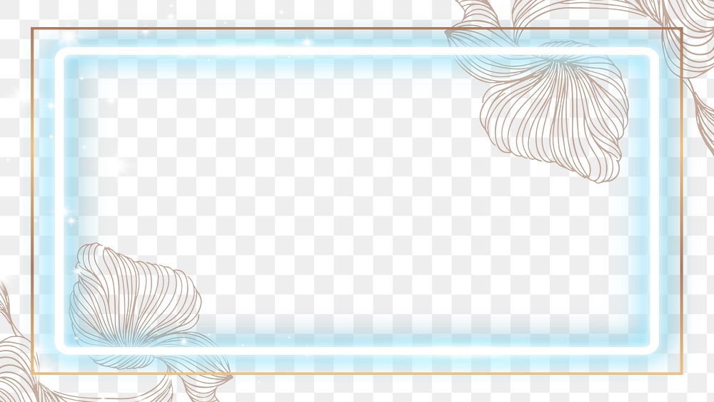 Golden floral rectangle frame wallpaper | Free PNG - rawpixel