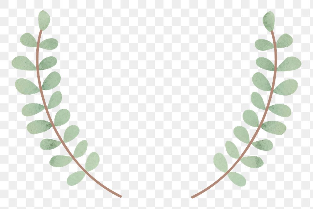 Leafy wreath badge transparent png