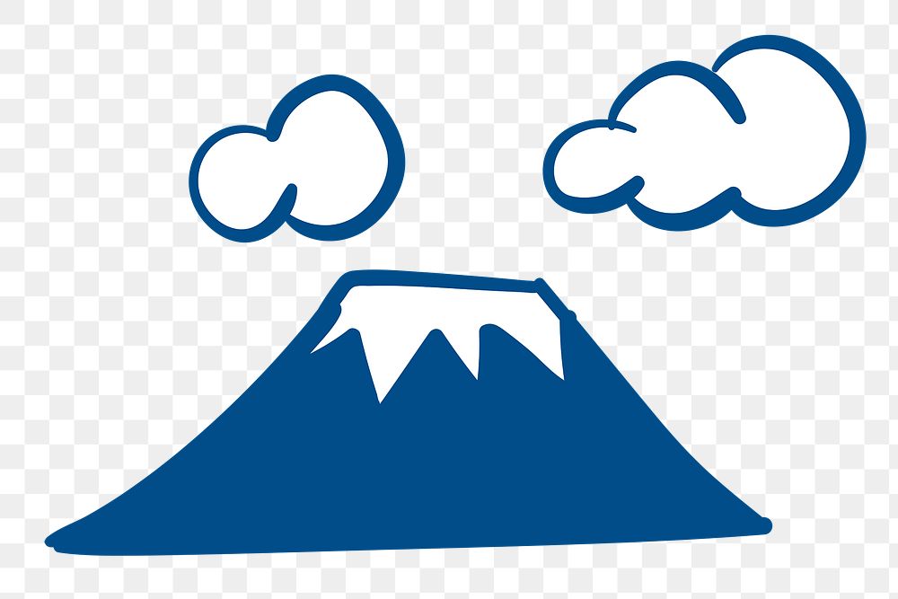 Fuji mountain with snow on top | Free PNG Sticker - rawpixel