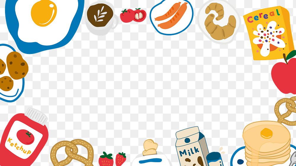 Food doodle frame design element