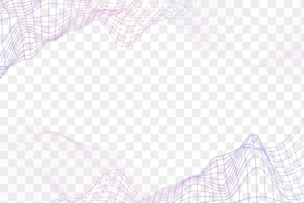 Purple 3D wave png pattern design