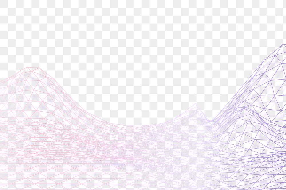 Purple 3D wave png pattern design