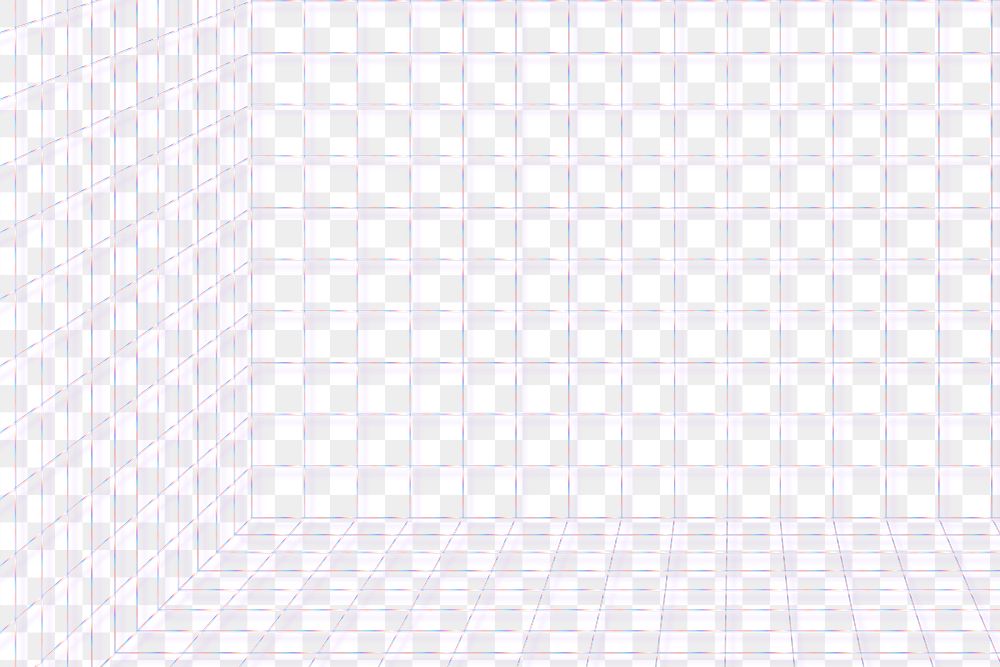 3D png wireframe grid room background