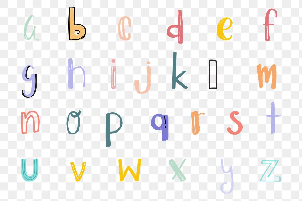 Alphabet png hand drawn doodle | Free PNG - rawpixel