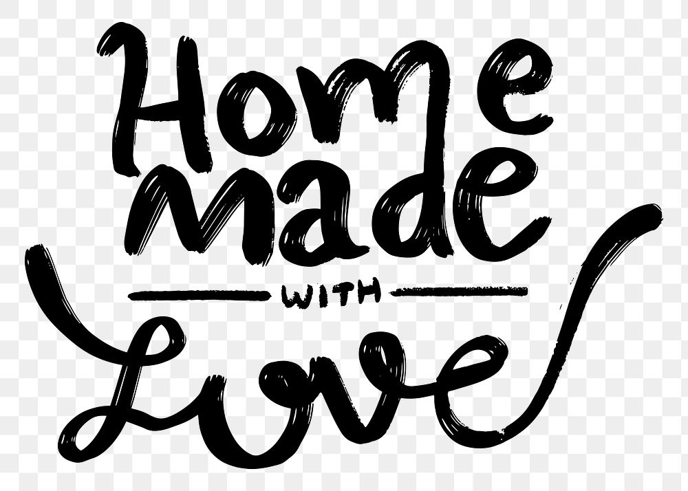 Homemade with Love typography png