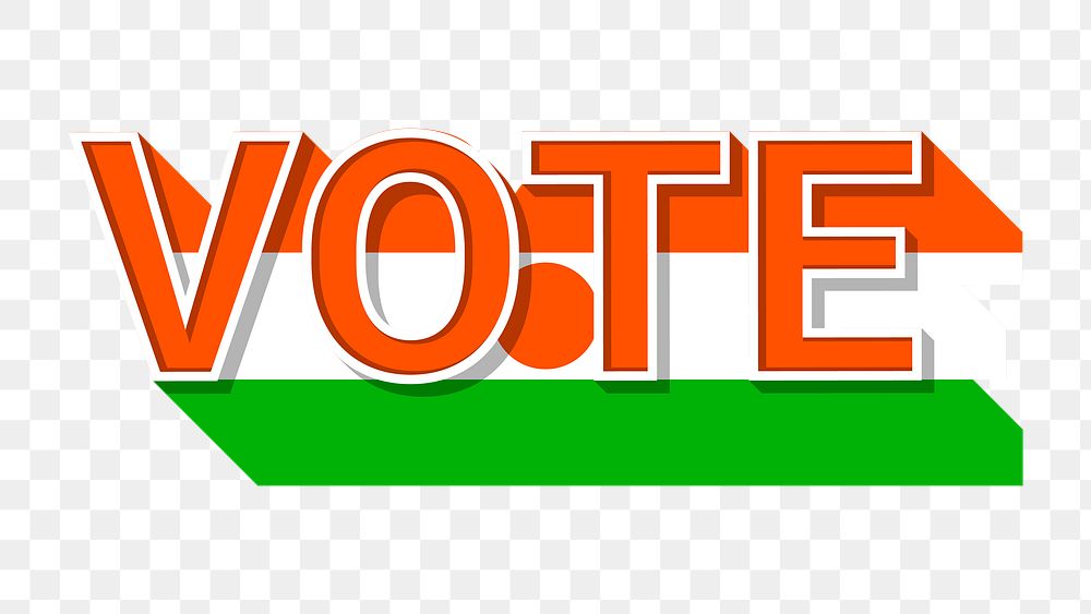 Vote text Niger flag png election