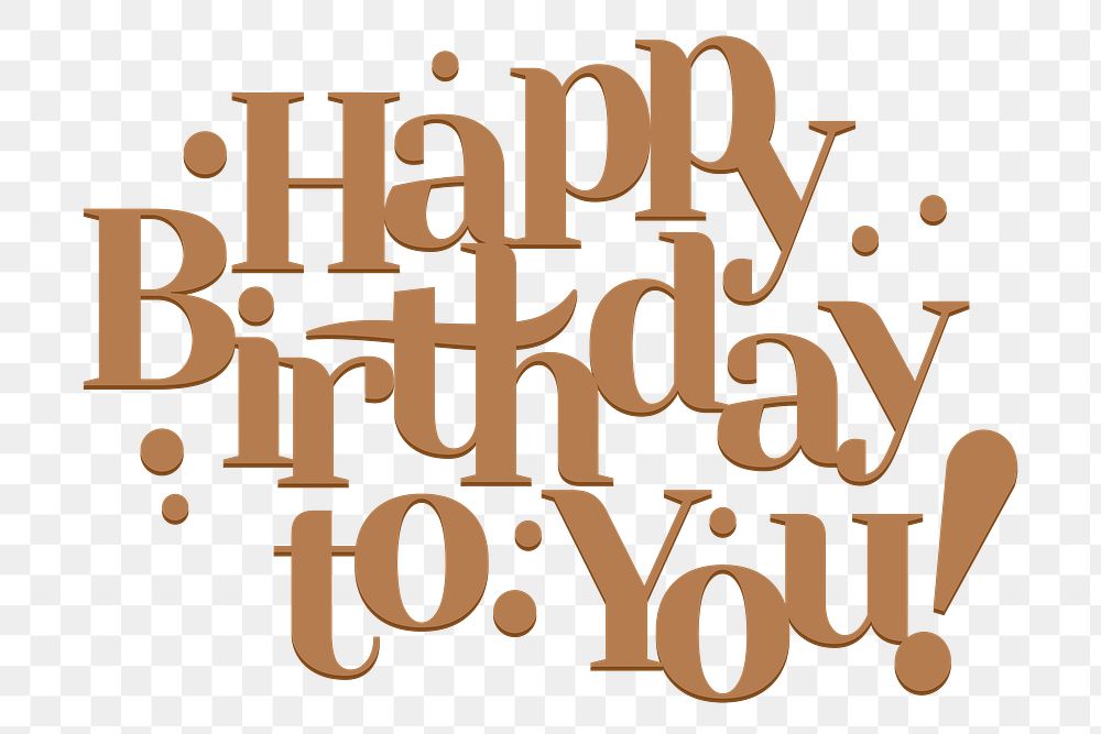 Png birthday wish message calligraphy
