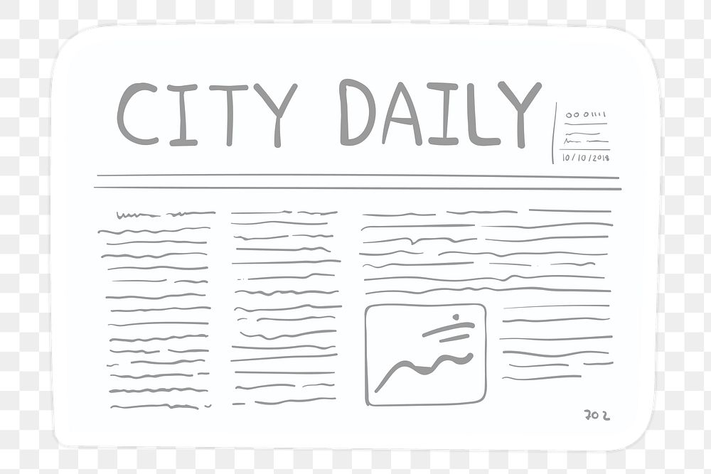 City daily newspaper transparent png