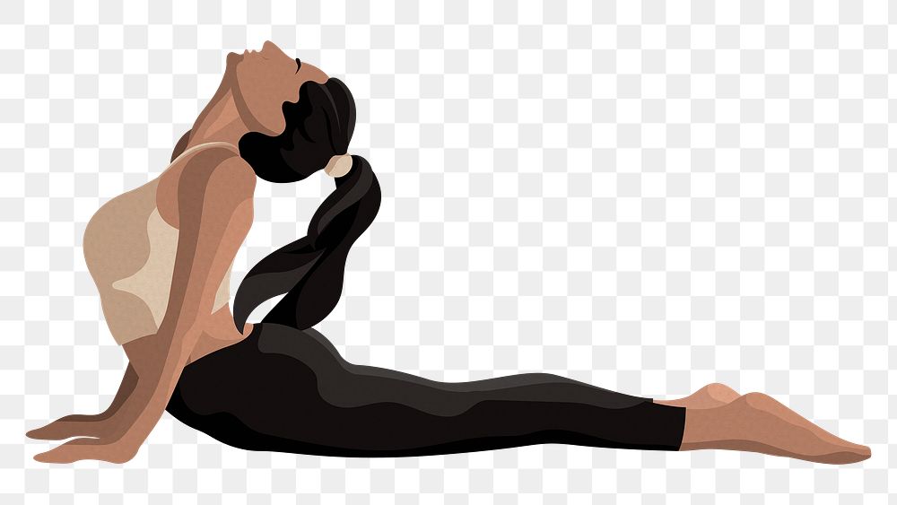 Yoga png cobra pose sticker in minimal style