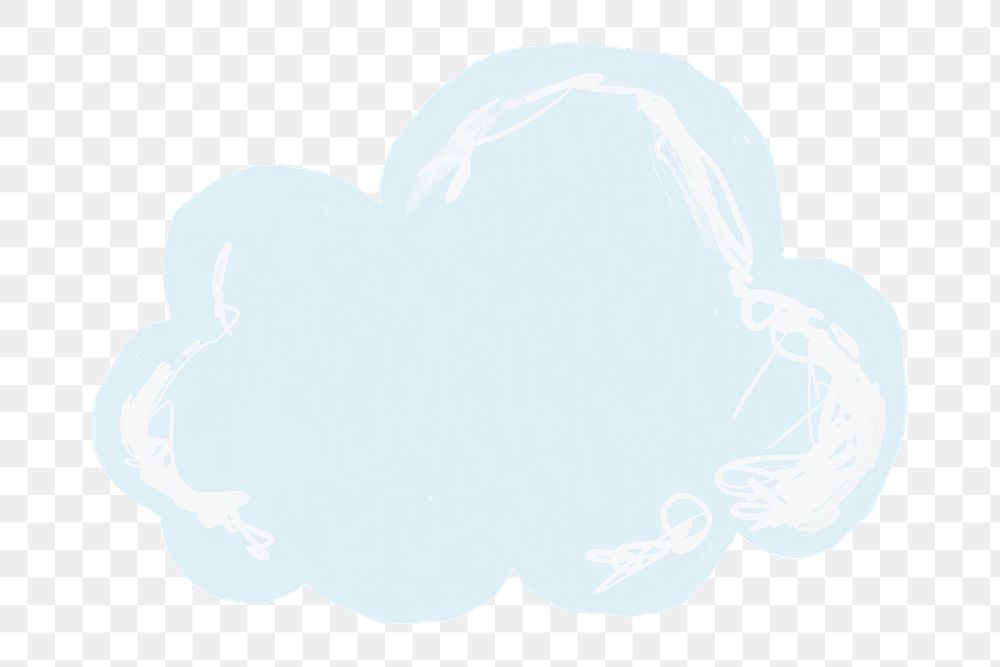 Hand drawn cloud element png cute sticker