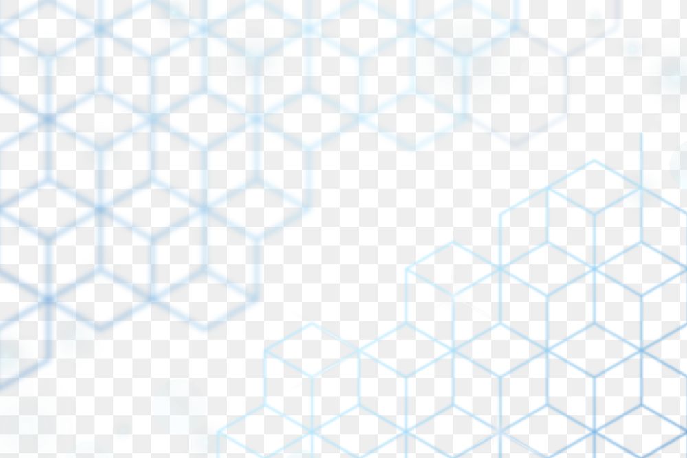 Png background with blue cube patterns