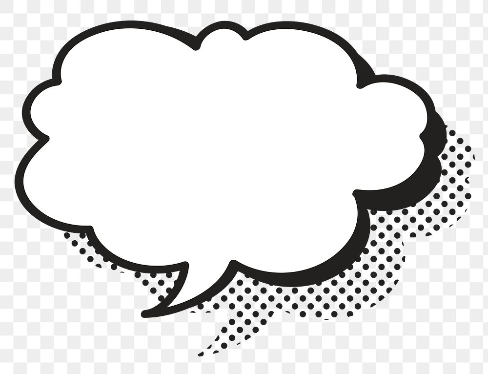 PNG speech bubble sticker, cartoon | Premium PNG Sticker - rawpixel