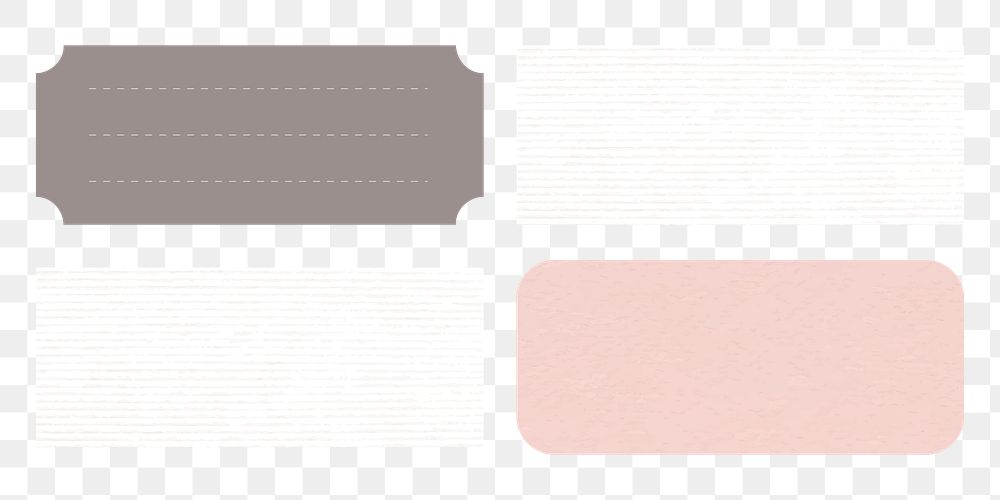 Printable sticky note png set