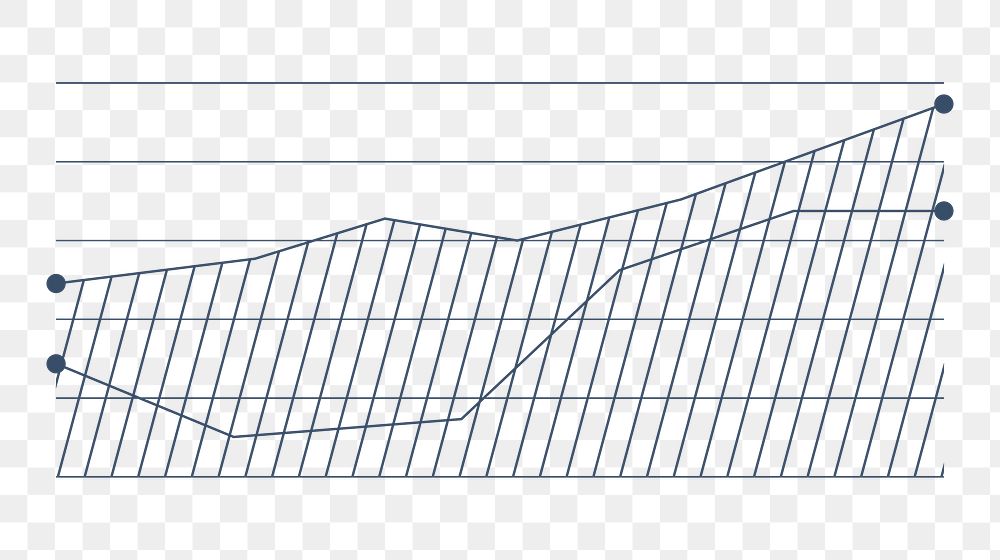 Growth graph blue infographic png